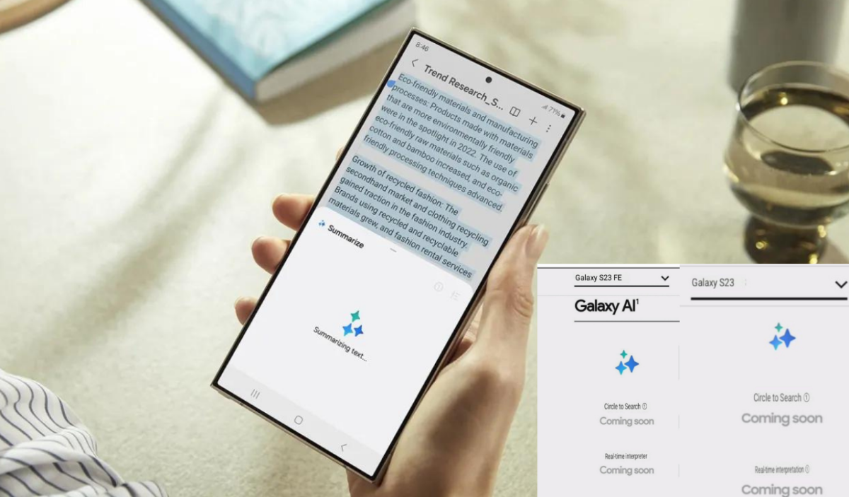 Galaxy AI is coming to S23 lineup, S23 FE soon