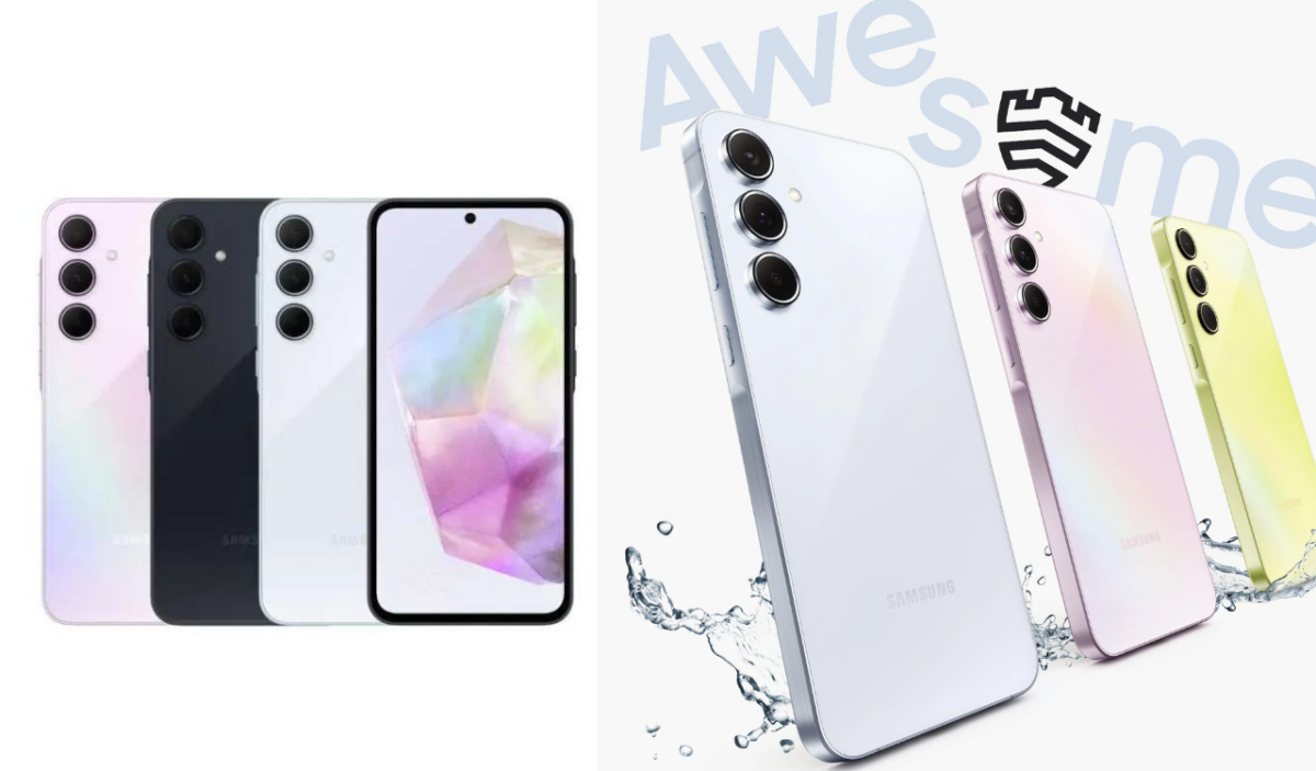 Samsung Galaxy A55 and Galaxy A35 renders