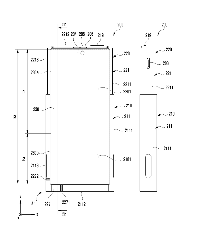 Samsung scrollable phone patent approved image 1